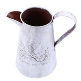Max Shabby Chic Galvanised Metal Iron Flower Plants Bucket Flower Vase Pot #4