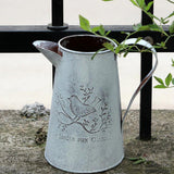Max Shabby Chic Galvanised Metal Iron Flower Plants Bucket Flower Vase Pot #4