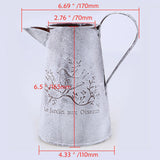 Max Shabby Chic Galvanised Metal Iron Flower Plants Bucket Flower Vase Pot #4