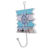 Max Maxb Decorative Nautical Seaside Wood&Metal Mounted Hanger Coat Hooks Wall Rack#3