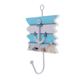 Max Maxb Decorative Nautical Seaside Wood&Metal Mounted Hanger Coat Hooks Wall Rack#2