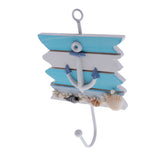 Max Maxb Decorative Nautical Seaside Wood&Metal Mounted Hanger Coat Hooks Wall Rack#2