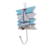 Max Maxb Decorative Nautical Seaside Wood&Metal Mounted Hanger Coat Hooks Wall Rack#1