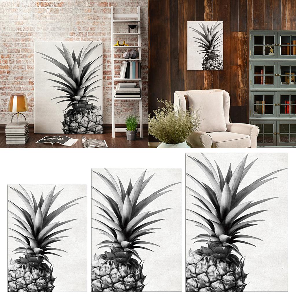 Maxbell  Frameless Monochrome Pineapple Canvas Oil Painting Picture Wall Art Decor S
