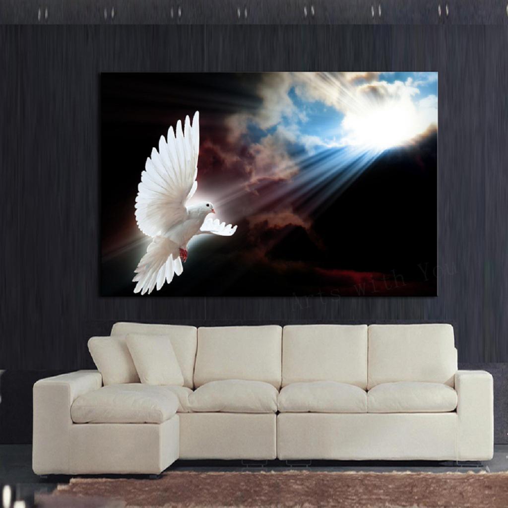 Maxbell  Abstract DOVE Printed Picture Painting Canvas Wall Artwork Home Office Decor
