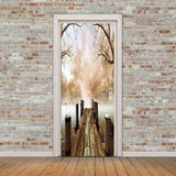Maxbell 3D Self Adhesive Door Wall Fridge Sticker Mural Scene Home Decor Decal #2