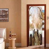 Maxbell 3D Self Adhesive Door Wall Fridge Sticker Mural Scene Home Decor Decal #2