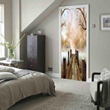 Maxbell 3D Self Adhesive Door Wall Fridge Sticker Mural Scene Home Decor Decal #2