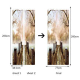 Maxbell 3D Self Adhesive Door Wall Fridge Sticker Mural Scene Home Decor Decal #2