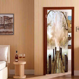 Maxbell 3D Self Adhesive Door Wall Fridge Sticker Mural Scene Home Decor Decal #2
