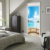 Maxbell 3D Self Adhesive Door Wall Fridge Sticker Mural Scene Home Decor Decal #5