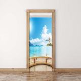 Maxbell 3D Self Adhesive Door Wall Fridge Sticker Mural Scene Home Decor Decal #5