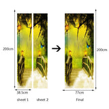 Maxbell 3D Self Adhesive Door Wall Fridge Sticker Mural Scene Home Decor Decal #6