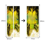Maxbell 3D Self Adhesive Door Wall Fridge Sticker Mural Scene Home Decor Decal #6
