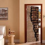 Maxbell 3D Self Adhesive Door Wall Fridge Sticker Mural Scene Home Decor Decal #11