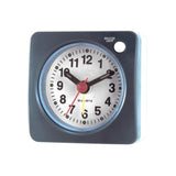 Ascending Sound Small Travel Alarm Clock with Snooze Nap and Light Grey