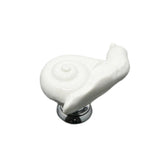 Max Maxb Ceramic Door Knob Cabinet Drawer Wardrobe Cupboard Snail Pull Handle White