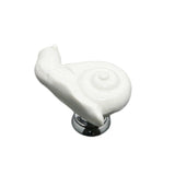 Max Maxb Ceramic Door Knob Cabinet Drawer Wardrobe Cupboard Snail Pull Handle White