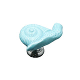 Max Maxb Ceramic Door Knob Cabinet Drawer Wardrobe Cupboard Snail Pull Handle Blue