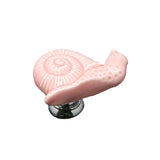 Max Maxb Ceramic Door Knob Cabinet Drawer Wardrobe Cupboard Snail Pull Handle Pink