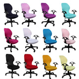 Maxbell Elastic Swivel Computer Chair Cover Office Seat Slipcover Protector DarkGrey