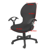 Maxbell Elastic Swivel Computer Chair Cover Office Seat Slipcover Protector DarkGrey