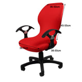 Maxbell Elastic Swivel Computer Chair Cover Home Office Seat Slipcover Protector-Red