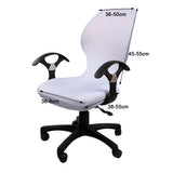 Maxbell Elastic Swivel Computer Chair Cover Office Seat Slipcover Protector - White