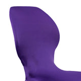 Maxbell Elastic Swivel Computer Chair Cover Office Seat Slipcover Protector - Purple