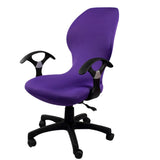 Maxbell Elastic Swivel Computer Chair Cover Office Seat Slipcover Protector - Purple