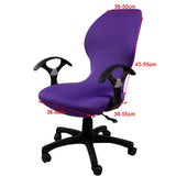 Maxbell Elastic Swivel Computer Chair Cover Office Seat Slipcover Protector - Purple