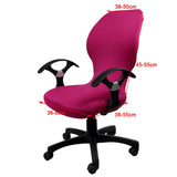 Max Maxb Elastic Swivel Computer Chair Cover Office Seat Slipcover Protector Rose Red