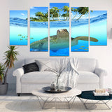 Max Maxb Modern Art Painting PVC Print Picture Home Wall Decor Unframed Sea Turtle
