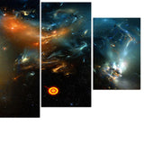 Max Maxb 5Pieces Abstract Decorative Painting Universe Series  Color Milky Way Galaxy