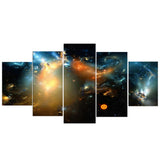 Max Maxb 5Pieces Abstract Decorative Painting Universe Series  Color Milky Way Galaxy