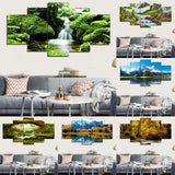 Max Maxb 5pcs Modern Art Oil Landscape Painting Canvas Print Wall Art Poster Decor 1