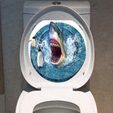 Max Maxb Creative 3D Toilet Stickers Bathroom Decorative Decals Shark Penguin