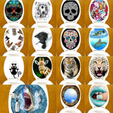 Max Maxb Creative 3D Toilet Stickers Bathroom Decorative Decals Shark Penguin