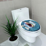 Max Maxb Creative 3D Toilet Stickers Bathroom Decorative Decals Shark Penguin
