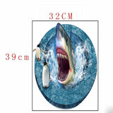 Max Maxb Creative 3D Toilet Stickers Bathroom Decorative Decals Shark Penguin
