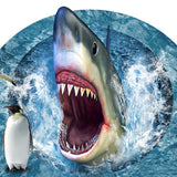 Max Maxb Creative 3D Toilet Stickers Bathroom Decorative Decals Shark Penguin