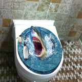 Max Maxb Creative 3D Toilet Stickers Bathroom Decorative Decals Shark Penguin