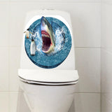 Max Maxb Creative 3D Toilet Stickers Bathroom Decorative Decals Shark Penguin
