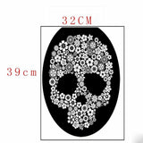 Max Maxb Creative 3D Toilet Stickers Bathroom Decorative Decals White Skull