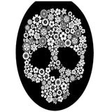 Max Maxb Creative 3D Toilet Stickers Bathroom Decorative Decals White Skull