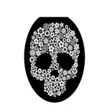 Max Maxb Creative 3D Toilet Stickers Bathroom Decorative Decals White Skull