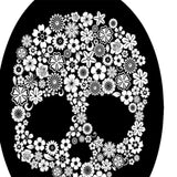 Max Maxb Creative 3D Toilet Stickers Bathroom Decorative Decals White Skull