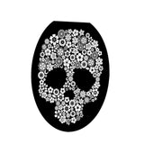 Max Maxb Creative 3D Toilet Stickers Bathroom Decorative Decals White Skull