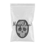 Max Maxb Creative 3D Toilet Stickers Bathroom Decorative Decals White Skull