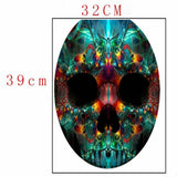 Max Maxb Creative 3D Toilet Stickers Bathroom Decorative Decals Color skull Head